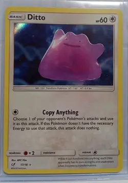 Pokemon Tcg Ditto 17/18 Detective Pikachu Holo - Image 1
