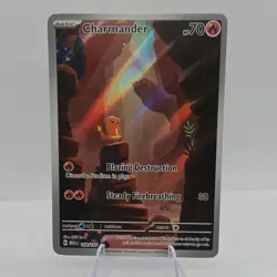 Pokemon TCG Charmander 168/165 Sv151: Illustration Rare Holo Basic HP70 2023 - Image 1