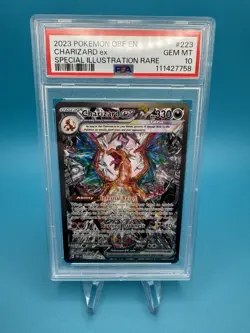 2023 POKEMON OBF EN-OBSIDIAN FLAMES #223 CHARIZARD EX PSA 10 - Image 1