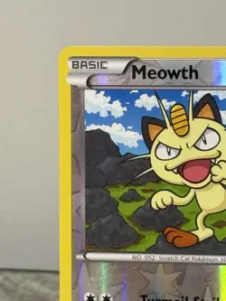 Meowth 74/124 XY - Fates Collide Pokemon TCG LP Reverse Holo NM - Image 2