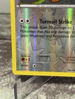 Meowth 74/124 XY - Fates Collide Pokemon TCG LP Reverse Holo NM - Image 5