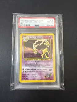 2000 Pokemon Gym Challenge Sabrina's Alakazam Holo 16/132 PSA 8 NM-MT - Image 2