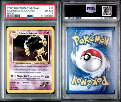 2000 Pokemon Gym Challenge Sabrina's Alakazam Holo 16/132 PSA 8 NM-MT - Image 4