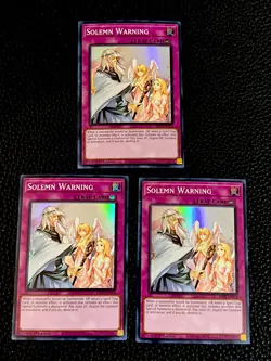 Solemn Warning (X3) RA02-EN078 Yugioh 1st Edition Super Rare - Image 1