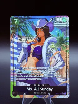 Ms. All Sunday (Alternate Art) OP14-084 The Azure Sea's Seven Foil One Piece TCG - Image 1