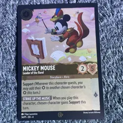 Disney Lorcana - Mickey Mouse - Leader of the Band 34/P1 League Promo Cold Foil - Image 1