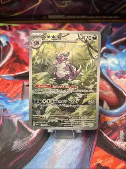 Pokemon Nidoking Holo TCG Card #174/165 Scarlet & Violet 151 Illustration Rare - Image 1