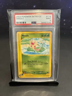 2003 Pokemon Skyridge English Card-PSA 9 Weedle 114/144 - Image 1