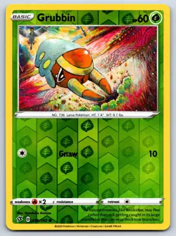 Grubbin - Reverse Holo - Rebel Clash Tomokazu Komiya Pokemon Card NM - Image 1