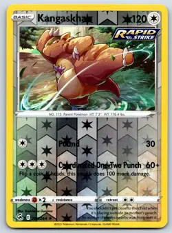 Kangaskhan - Reverse Holo - Fusion Strike Rare Pokemon 151 Card NM - Image 1