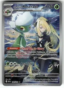Cynthia's Roserade 184/182 SV10: Destined Rivals NM Pokemon Card TCG - Image 1