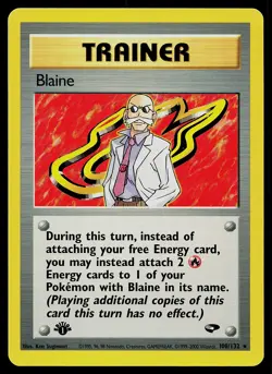 Pokemon Card - Blaine Gym Challenge 100/132 Rare 1st Edition - Image 1