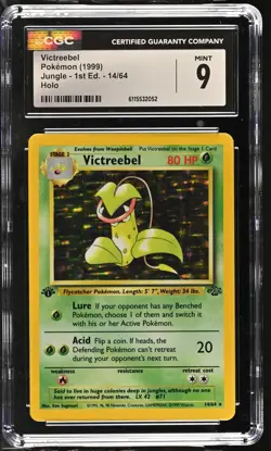 CGC 9 MINT Victreebel 1999 Jungle 1st Edition 14/64 Holo Pokemon Card - Image 1
