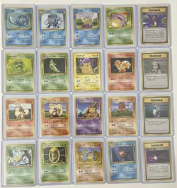 Pokemon 1996 Japanese Base Set 20 Card Lot No Duplicates LP - Image 1