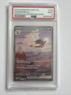 PSA 9 Charizard ex 199/165 SIR Pokemon Card Sv: Scarlet & Violet 151 Holo MINT - Image 1