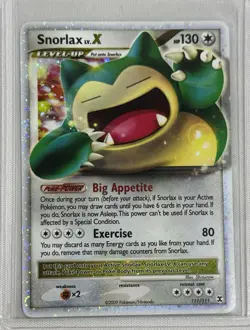 Pokemon Snorlax LV. X 111/111 Rising Rivals Ultra Rare Holo Card (LP) - Image 1