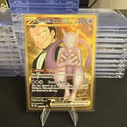 Pokemon Destined Rivals Mewtwo EX Team Rockets Hyper Rare Card 240/182 - Image 1