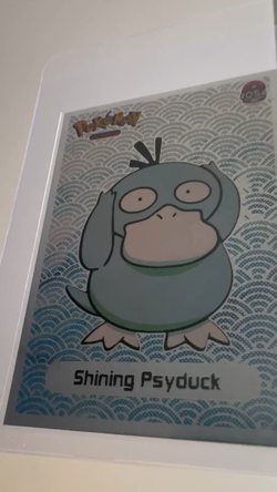 💥 Shiny PSYDUCK Pokemon Vintage Art CARD Metallic Foil Collectible Anime NM💥 - Image 2