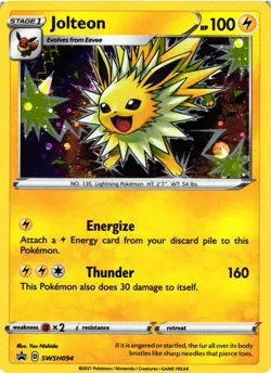 Pokemon TCG Jolteon Promo SWSH: Sword & Shield Promo Cards SWSH094 NM - Image 1