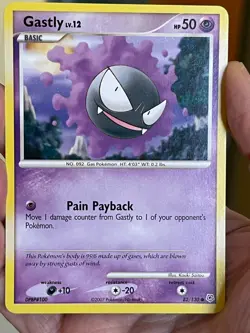 POKEMON GASTLY LV.12 COMMON 82/130 DIAMOND & PEARL NM CARD - Image 1