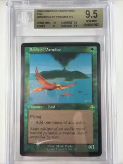Birds of Paradise (Retro) [Dominaria Remastered] Foil Near Mint BGS 9.5 - Image 1