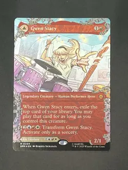 MTG Gwen Stacy // Ghost-Spider (0209) - Foil - Borderless, NM-Mint, English Marv - Image 2