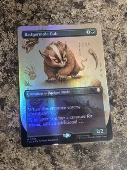 Magic The Gathering Badgermole Cub Borderless Foil Avatar *SHIPS NOW* - Image 1
