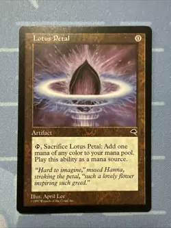 Lotus Petal - Tempest - Magic The Gathering - Vintage 1997 - Image 1