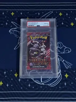 Pokemon Destined Rivals Team Rocket Art Sealed Booster Pack PSA 10 Gem Mint - Image 1