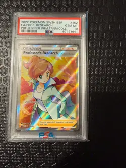 2022 Pokemon SWSH Black Star Promo 152 Professor's Research Juniper PSA 10 - Image 1