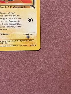 Pokemon TCG Raichu Unlimited Edition Fossil Set Non-Holo Rare Card 29/62 LP - Image 2