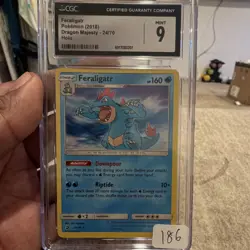 Pokemon TCG Feraligatr Holo CGC 9 Dragon Majesty 24/70 2018 Card Stock - Image 1