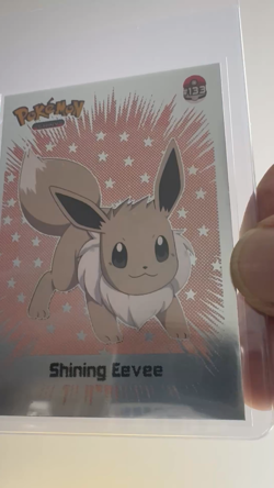 💥 Shiny EEVEE Pokemon Vintage Art CARD Metallic Foil Collectible Anime NM💥 - Image 2