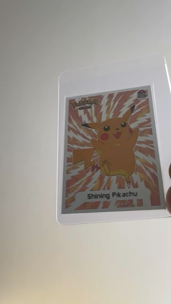💥 Shiny PIKACHU Pokemon Vintage Art CARD Metallic Foil Collectible Anime NM💥 - Image 2