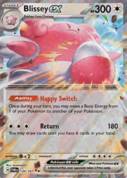 Pokemon Blissey ex 134/167 Twilight Masquerade Double Rare Holo NM - Image 1