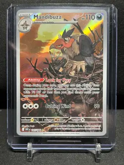 Mandibuzz 145/086 IR Illustration Rare Holo Pokemon 2025 White Flare NM - Image 1