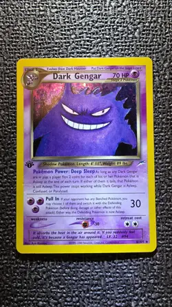 Pokemon Dark Gengar 6/105 Neo Destiny Holo Rare 1st Edition English Card - Image 1