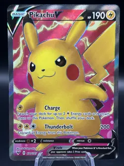 Pokemon TCG Pikachu 170/185 SWSH Sword & Shield Vivid Voltage Full Art - Image 1