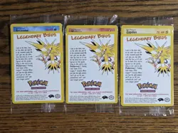 Pokemon Wotc Black Star Promo Legedary Birds #21,22 & 23 Sealed - Image 1