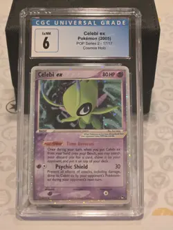 Pokemon 2005 Celebi ex POP Series 2 #17/17 Cosmos Holo CGC Blue Label - Image 1