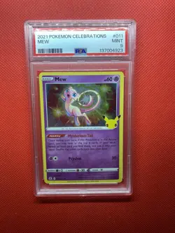 2021 POKEMON CELEBRATIONS #011 MEW PSA 9 - Image 1