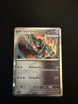 *Crimp Error* Pokemon Iron Crown 132/191 Sv08: Surging Sparks Holo Rare - Image 1