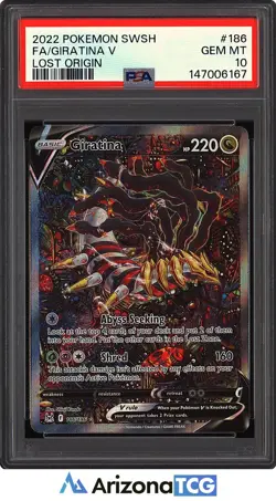 Pokemon 2022 Giratina V 186/196 Alt Art Lost Origin GEM MINT PSA 10 - Image 1