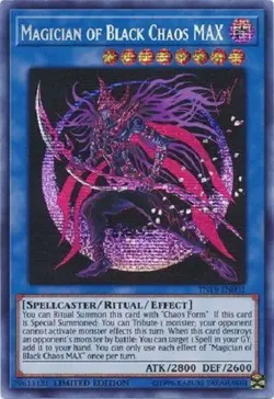 Yugioh Magician of Black Chaos Max Limited Prismatic Secret NM - Free Holo Card - Image 1