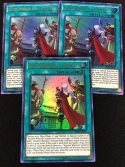 Yugioh Ancient Warriors Saga Three Visits IGAS-EN055 Ultra x3 (NM) Two are 1st - Image 1