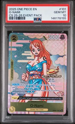 2025 ONE PIECE CHAMPIONSHIP 2025-26 EVENT PACK #101 O-NAMI PSA 10 - Image 1