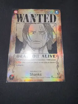 Shanks OP09-004 Parallel Wanted SR One Piece CCG Emperors in the New World Foil - Image 1
