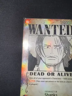 Shanks OP09-004 Parallel Wanted SR One Piece CCG Emperors in the New World Foil - Image 3