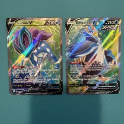 Pokemon Card LOT Suicune & Empoleon V FULL ART 173/203 145/163 SWSH NM/M - Image 1