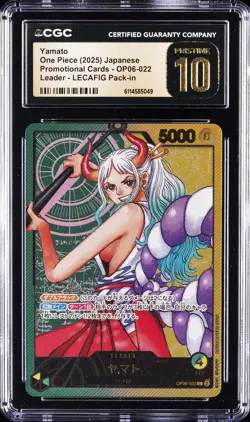 2025 ONE PIECE JPN PROMO CARDS LEADER LECAFIG PACK-IN YAMATO CGC 10 PRISTINE - Image 1